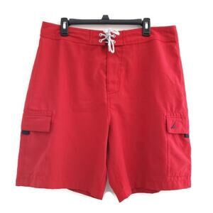 Nautica Men's Red Swim Trunks 36W